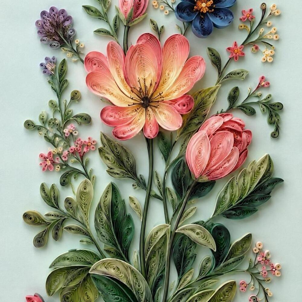 5x7 Framed Flower Art Print